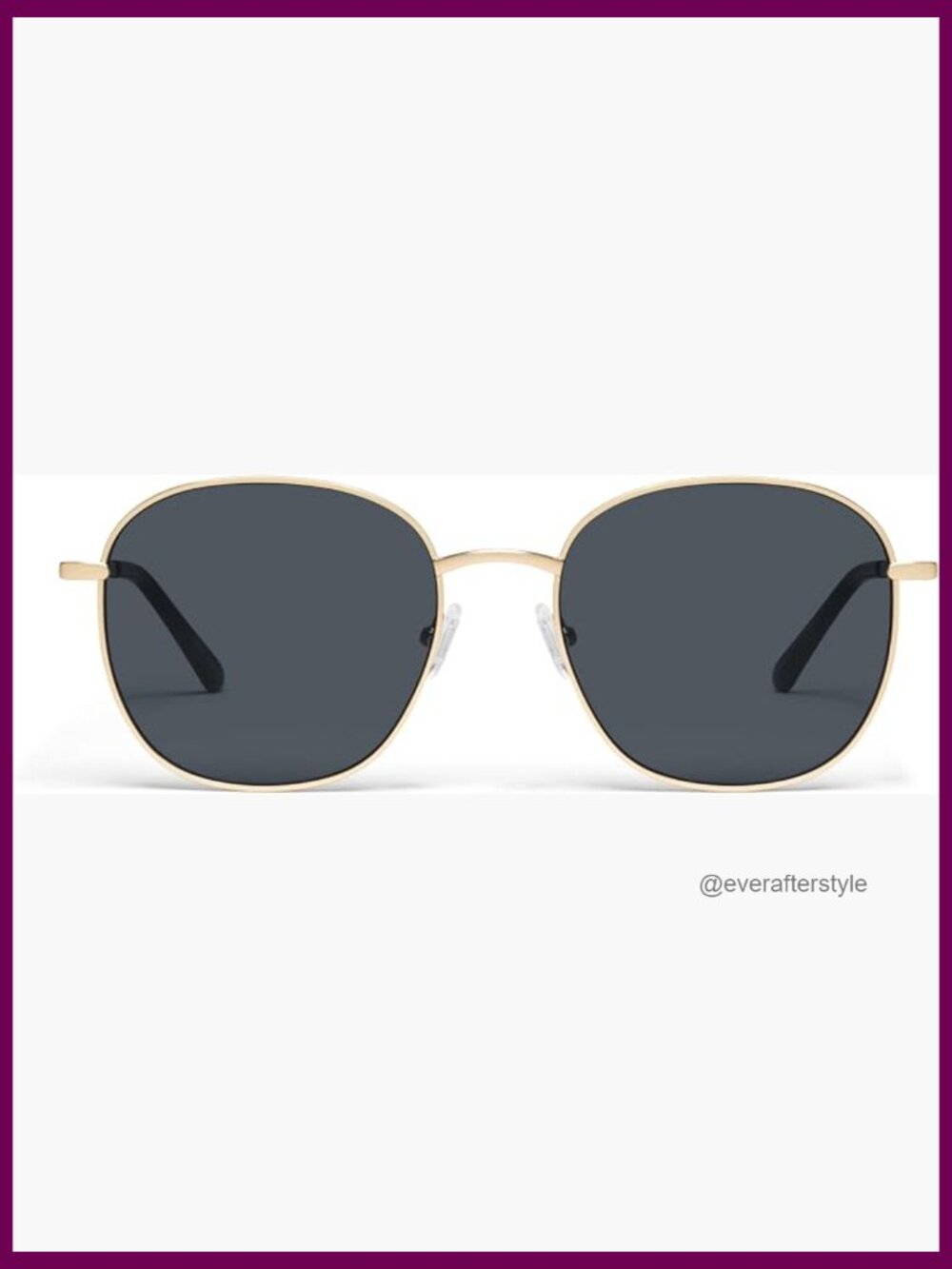 Oversized Round Metal Sunglasses with UV Protected Lenses
